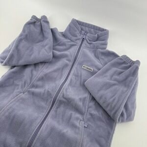 Columbia Full Zip Fleece Jacket Lavender Purple Women's Size Medium Outdoors